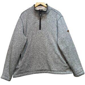 Orvis Men's Classic Sherpa Pullover Sweatshirt Long Sleeve Size XXL Gray 1/4 Zip